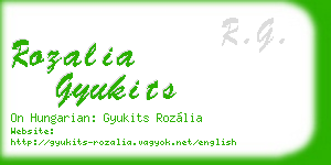 rozalia gyukits business card